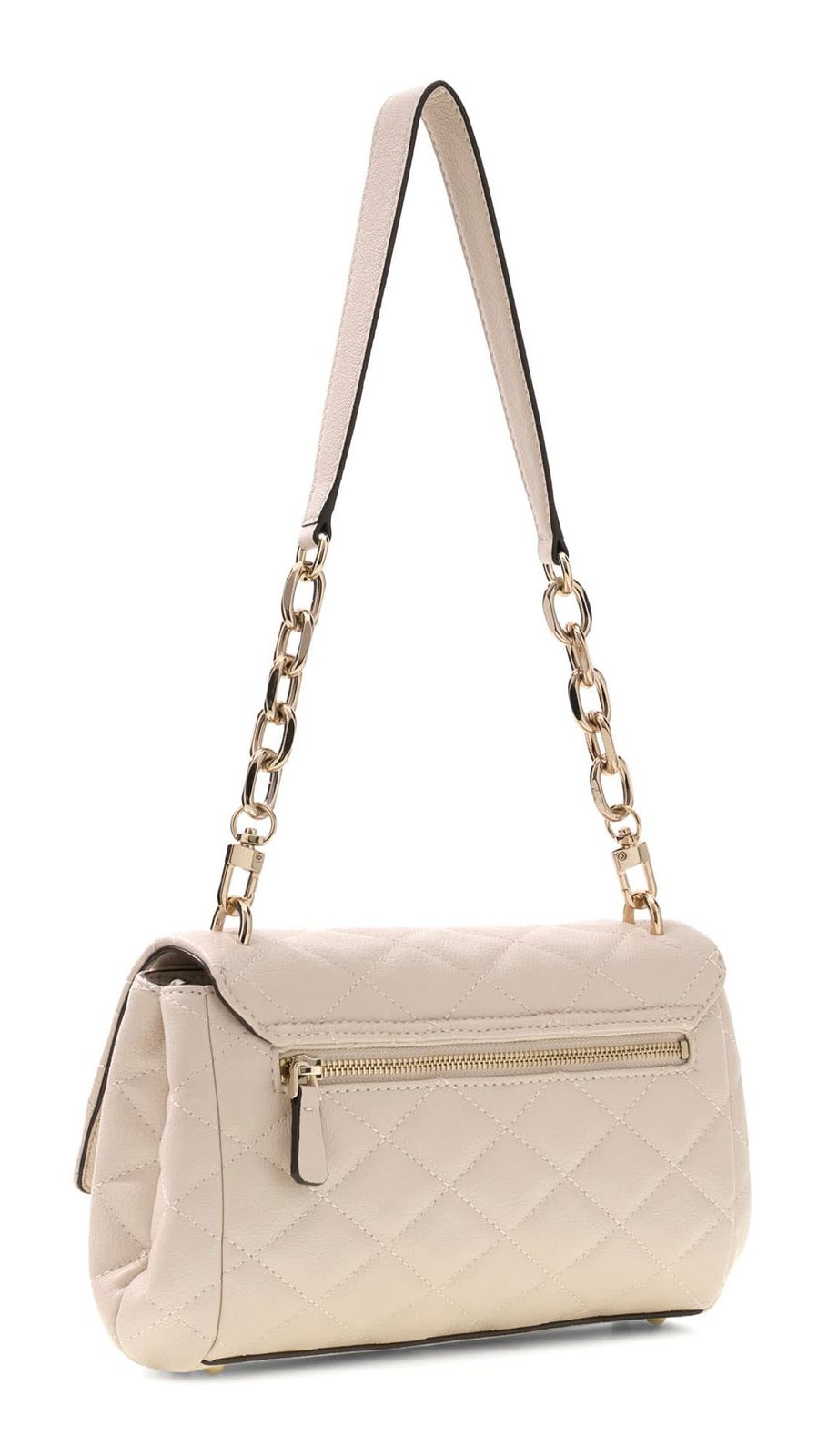 GUESS Frances Flap Shoulder Bag Bone GUESS Frances Flap Shoulder Bag Bone