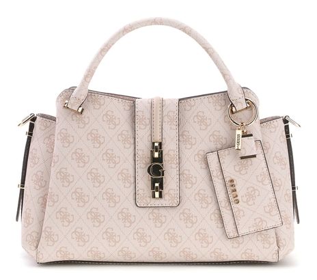 GUESS Yvonne Logo Girlfriend Satchel Stone Logo GUESS Yvonne Logo Girlfriend Satchel Stone Logo