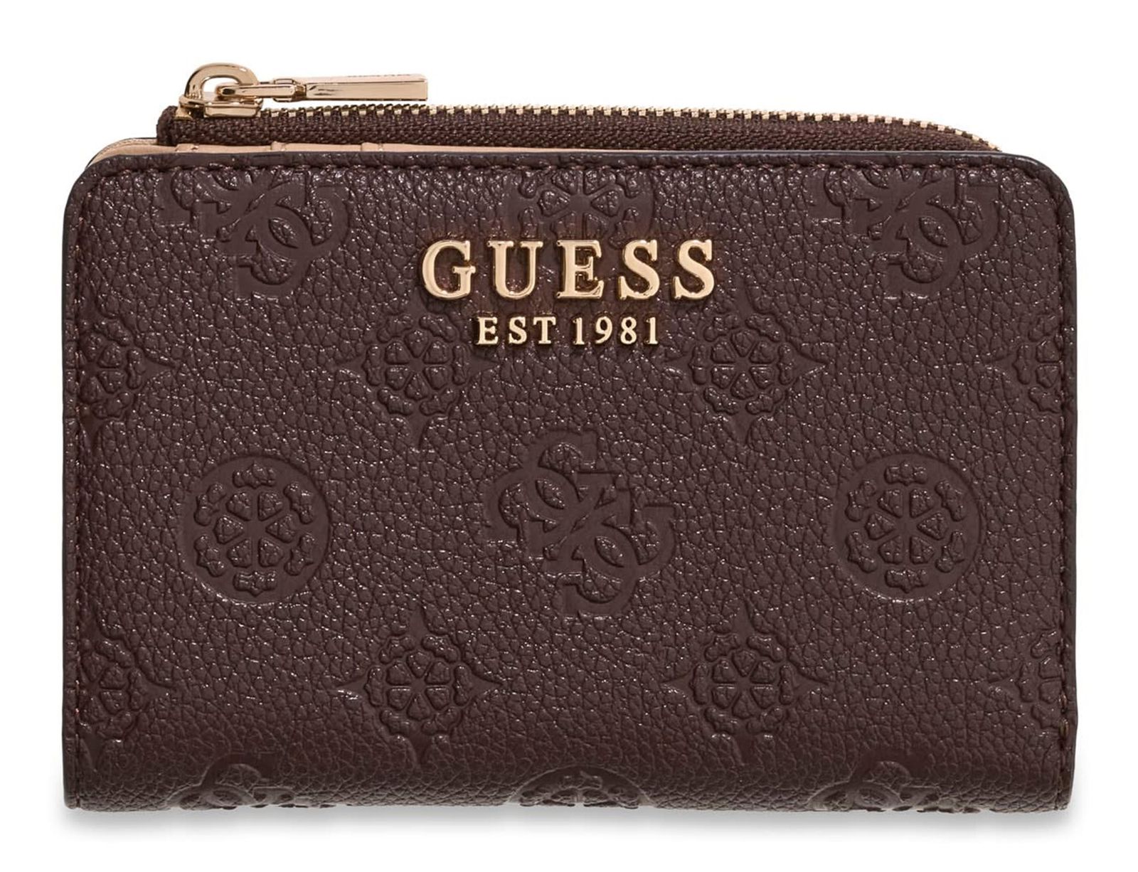 GUESS Blake SLG Zip Around Card Case Brown Logo