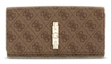 GUESS Yvonne Logo SLG Flap Organizer Latte Logo