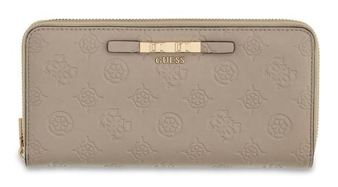 GUESS Carmella SLG Large Zip Around Wallet L Bone Logo GUESS Carmella SLG Large Zip Around Wallet L Bone Logo