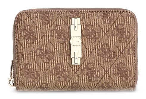 GUESS Yvonne Logo SLG Medium Zip Around Wallet Latte Logo GUESS Yvonne Logo SLG Medium Zip Around Wallet Latte Logo