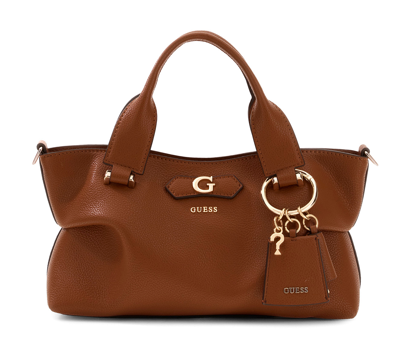 GUESS Suzy Mini 3 Compartment Satchel Cognac GUESS Suzy Mini 3 Compartment Satchel Cognac