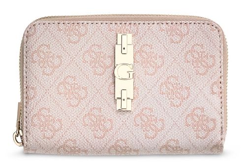 GUESS Yvonne Logo SLG Medium Zip Around Wallet Stone Logo