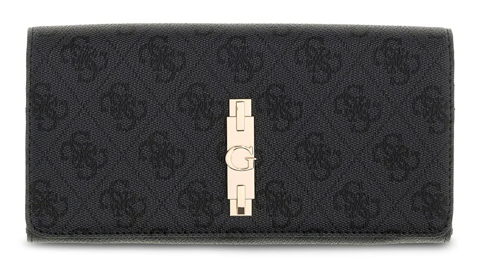 GUESS Yvonne Logo SLG Flap Organizer Coal Logo