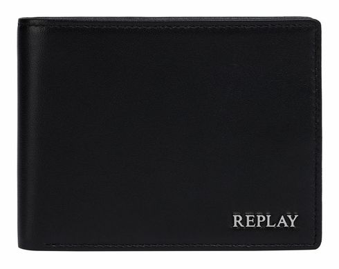 REPLAY Wallet Silver Black