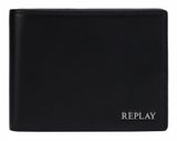 REPLAY Wallet Silver Black