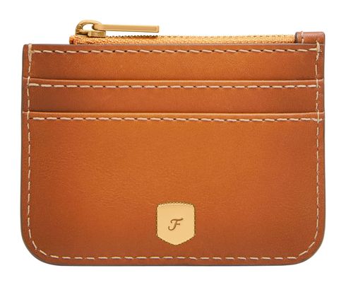 FOSSIL Lennox Zip Card Case Brown FOSSIL Lennox Zip Card Case Brown