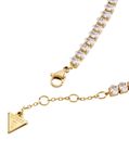 GUESS Beloved Pave Heart Tennis Bracelet S Yellow Gold