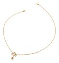 GUESS Love Bites 16-18" Pave Hearts Necklace Yellow Gold