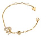 GUESS Love Bites 16mm Pave Hearts Bracelet S Yellow Gold GUESS Love Bites 16mm Pave Hearts Bracelet S Yellow Gold
