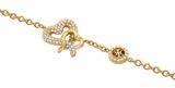 GUESS Love Bites 16mm Pave Hearts Bracelet S Yellow Gold GUESS Love Bites 16mm Pave Hearts Bracelet S Yellow Gold