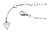 GUESS By Your Side 16-19" T-Bar Heart Necklace Rhodium