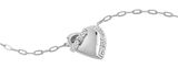 GUESS By Your Side 16-19" T-Bar Heart Necklace Rhodium
