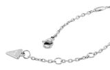 GUESS Moon Drops 12mm Coin Pave Bracelet S Rhodium