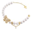 GUESS Borboleta 25mm Pearls Bracelet S Yellow Gold GUESS Borboleta 25mm Pearls Bracelet S Yellow Gold
