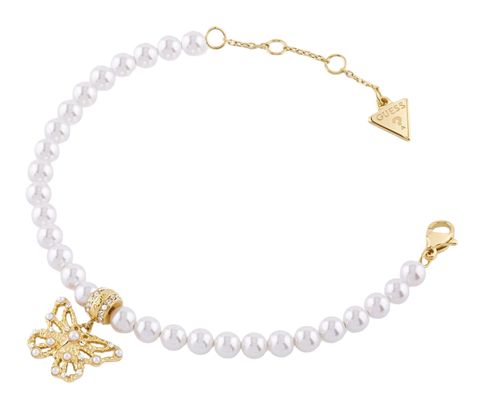 GUESS Borboleta Pearls Bracelet S Yellow Gold