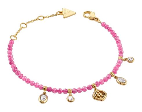 GUESS Jaipur Splendor Beads & Charms Bracelet S Yellow Gold / Lightrose GUESS Jaipur Splendor Beads & Charms Bracelet S Yellow Gold / Lightrose