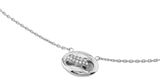GUESS Marina 16-18" Marine Link Necklace Rhodium