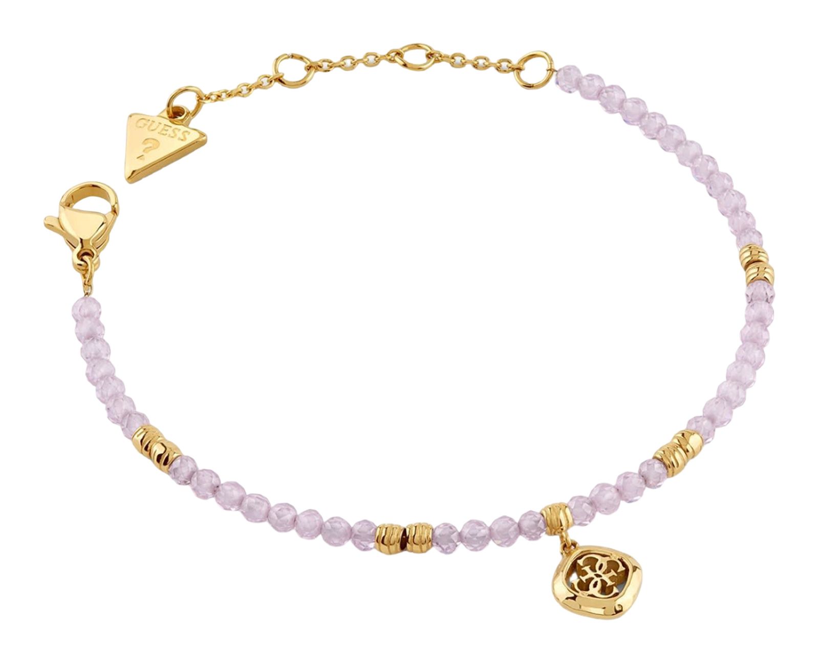 GUESS Jaipur Splendor Beads & 4G Bracelet S Yellow Gold / Rose