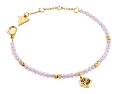 GUESS Jaipur Splendor Beads & 4G Bracelet S Yellow Gold / Rose