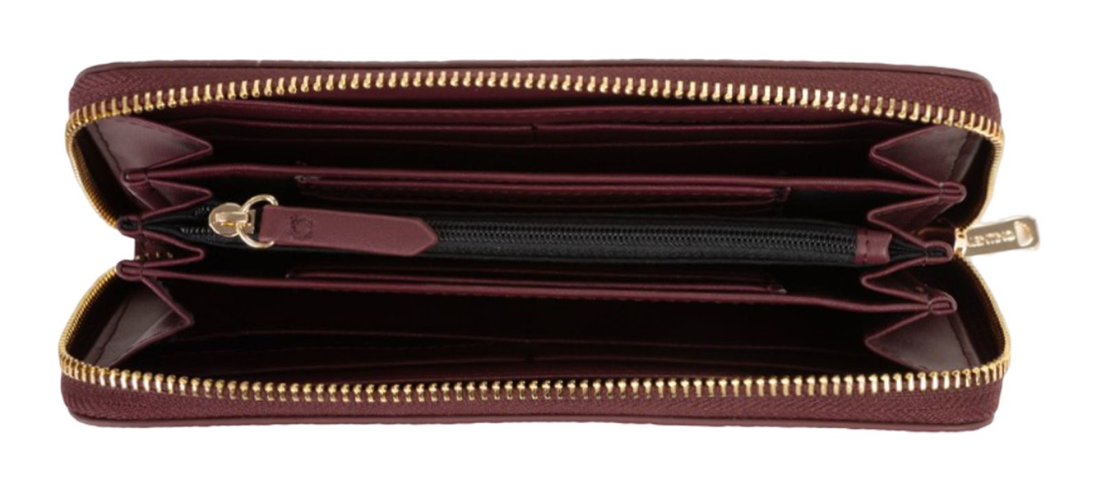 VALENTINO Donna Zip Around Wallet Bordeaux VALENTINO Donna Zip Around Wallet Bordeaux
