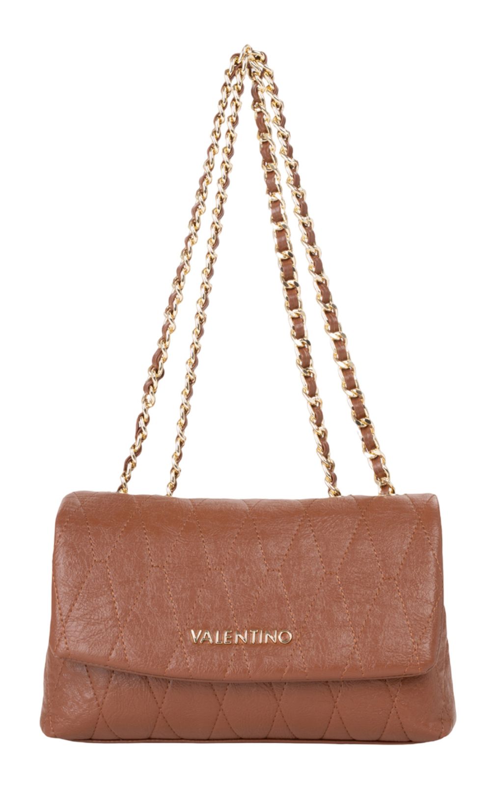 VALENTINO Crystelle Flap Bag Cuoio