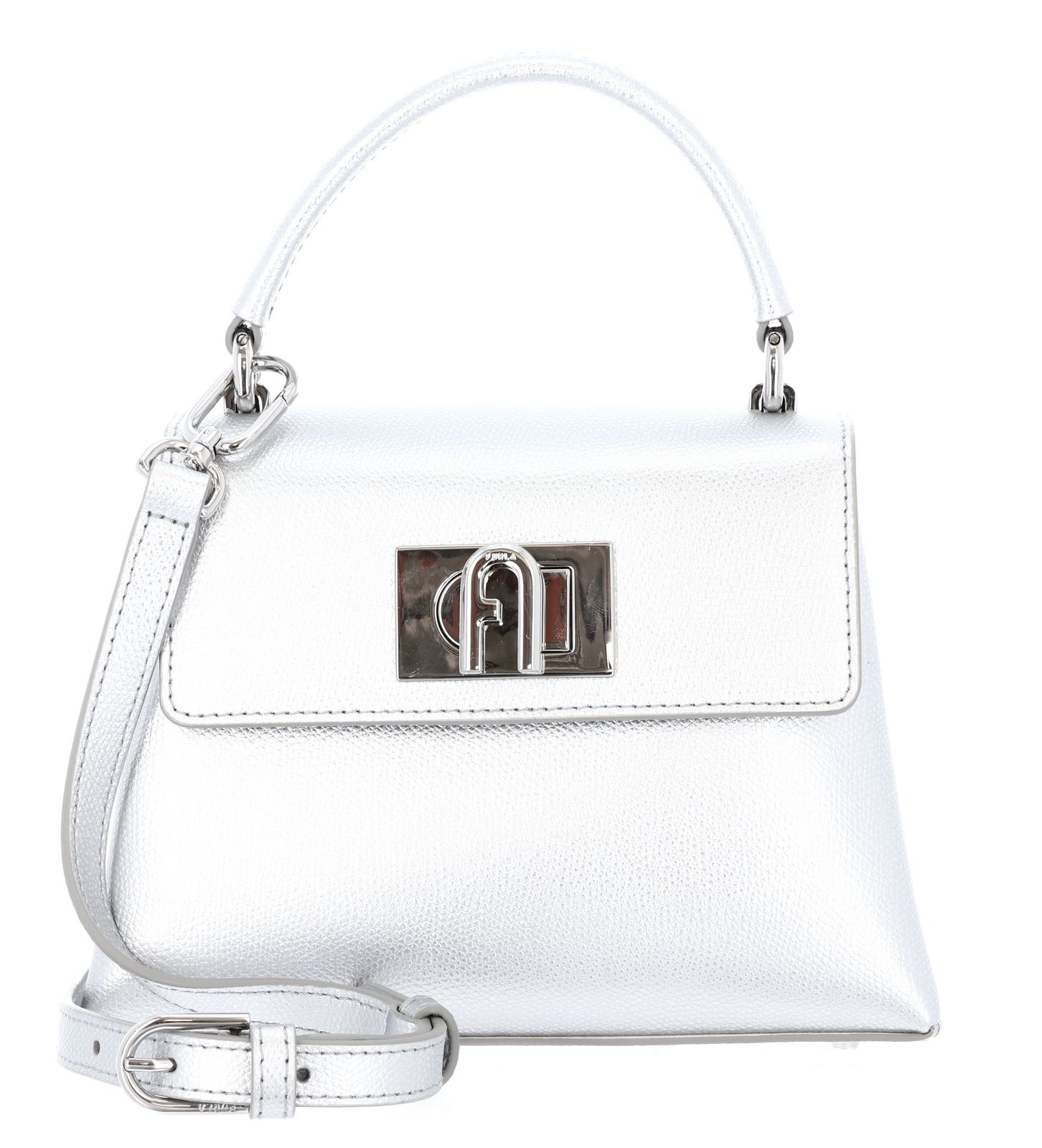 FURLA 1927 Mini Top Handle Bag XS Color Silver