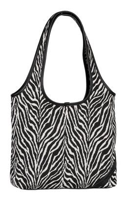 TOM TAILOR Lidora Zip Tote Bag L Animal Black TOM TAILOR Lidora Zip Tote Bag L Animal Black