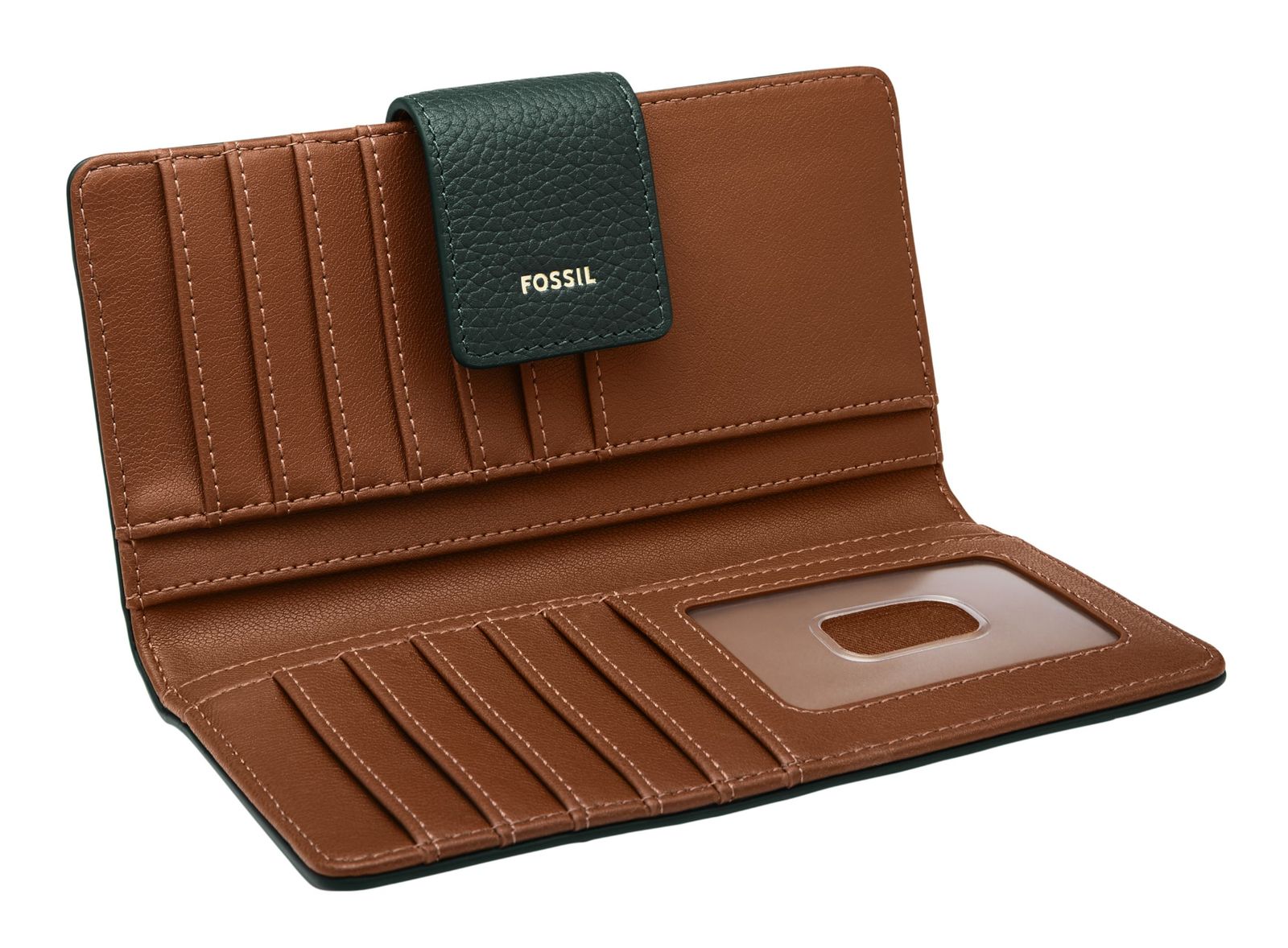 FOSSIL Logan RFID Tab Clutch Green FOSSIL Logan RFID Tab Clutch Green