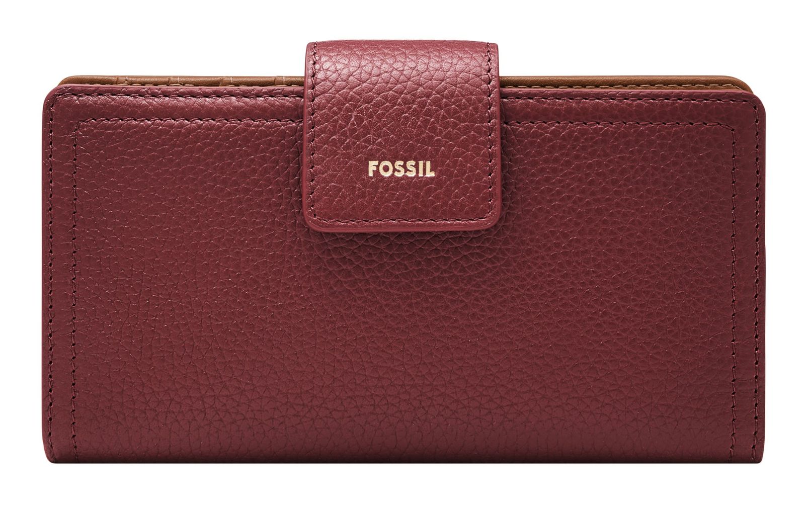 FOSSIL Logan RFID Tab Clutch Wine