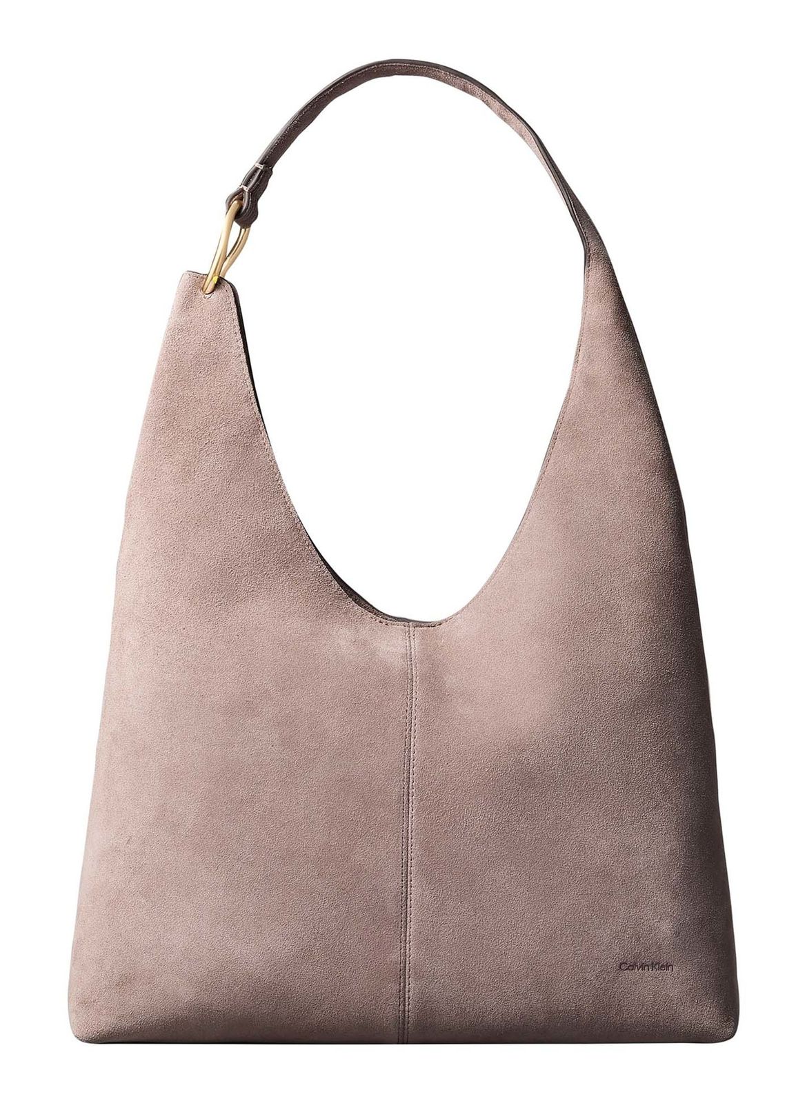 Calvin Klein Slouchy Shoulder Bag L Moonstruck Suede