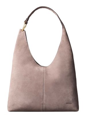 Calvin Klein Slouchy Shoulder Bag L Moonstruck Suede