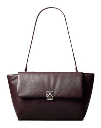 Calvin Klein Emblem Padded Satchel Fudge