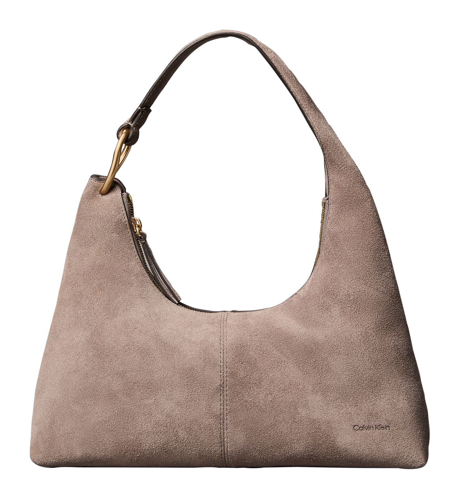 Calvin Klein Slouchy Suede Shoulder Bag Moonstruck Suede