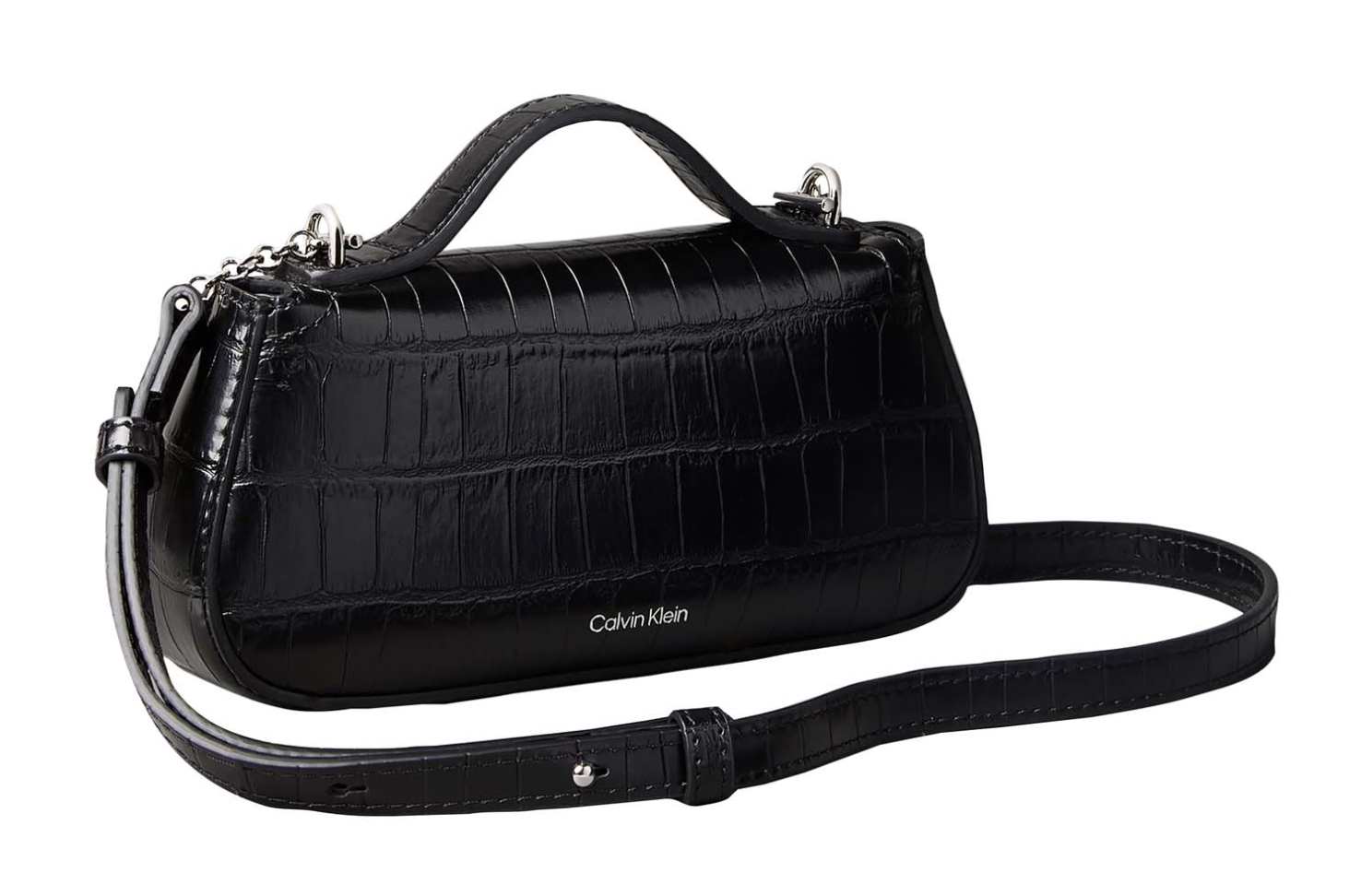 Calvin Klein CK Croc Top Handle Bag Black Calvin Klein CK Croc Top Handle Bag Black