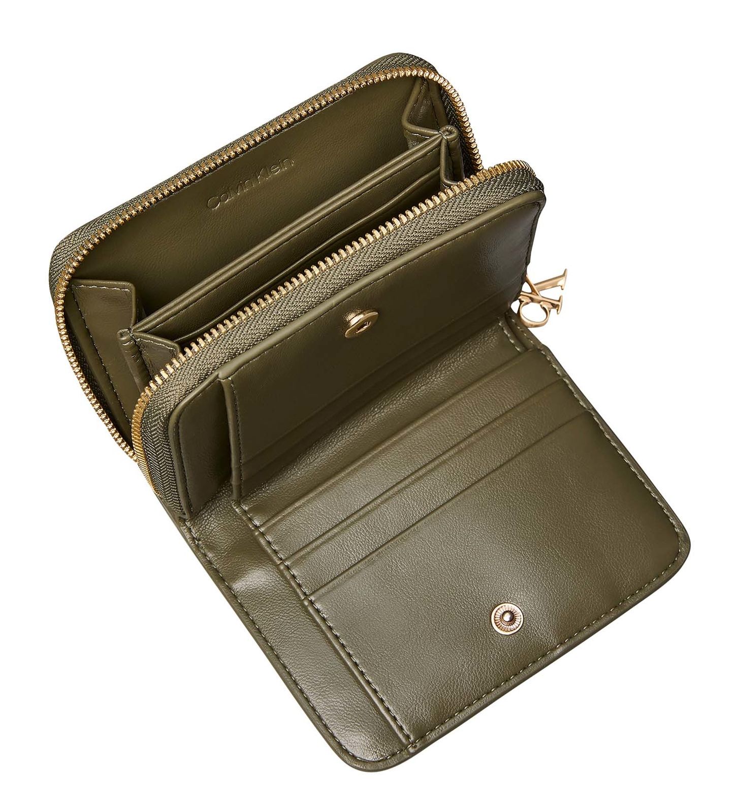Calvin Klein Flap Zip Around Wallet M Olive Night Calvin Klein Flap Zip Around Wallet M Olive Night