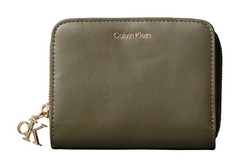 Calvin Klein Flap Zip Around Wallet M Olive Night