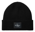 Calvin Klein Monologo Patch Rib Beanie Black