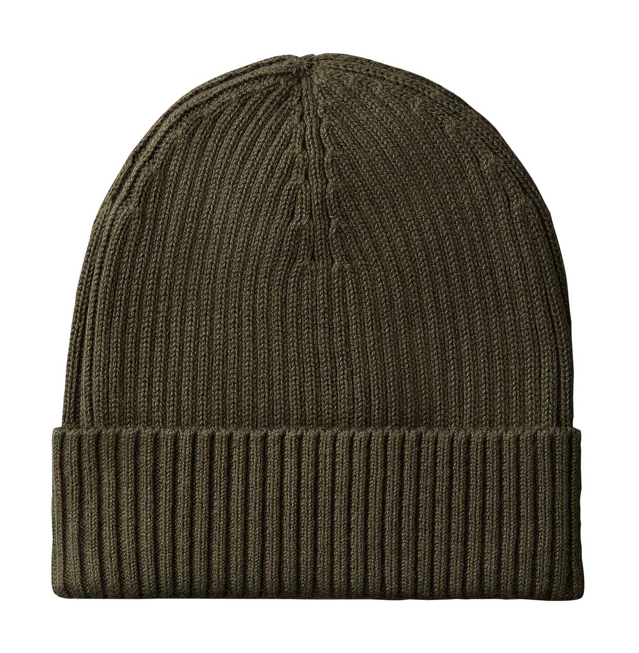Calvin Klein Patch Chunky Rib Cotton Beanie Olive Night Calvin Klein Patch Chunky Rib Cotton Beanie Olive Night