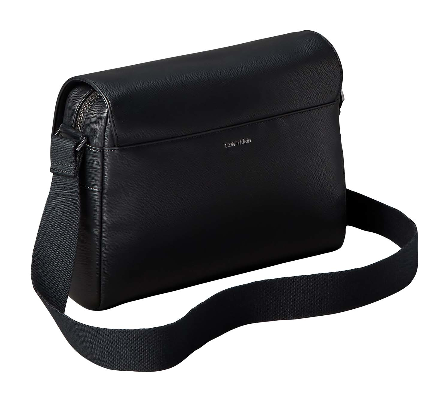 Calvin Klein Emblem Flap Messenger Black Calvin Klein Emblem Flap Messenger Black