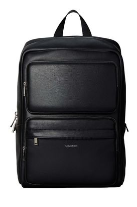 Calvin Klein Raised Double Pocket Backpack Black