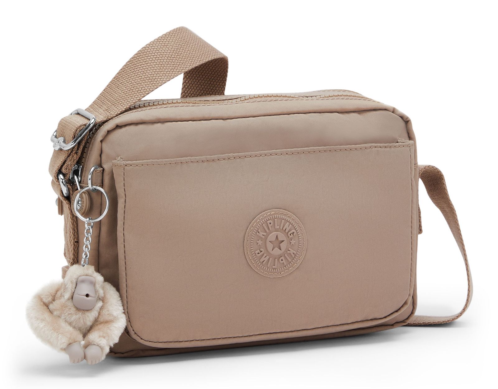 kipling Basic Abanu Crossbody Bag M Tan Beige kipling Basic Abanu Crossbody Bag M Tan Beige