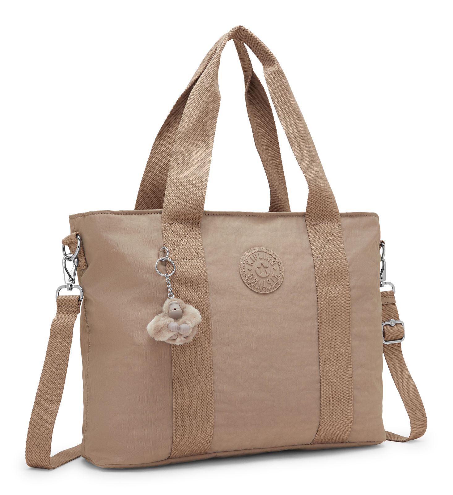 kipling Minta Large Tote L Tan Beige kipling Minta Large Tote L Tan Beige
