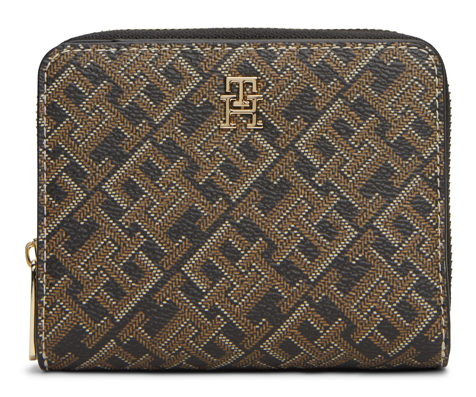 TOMMY HILFIGER TH Icon Zip Around Wallet Black Mix