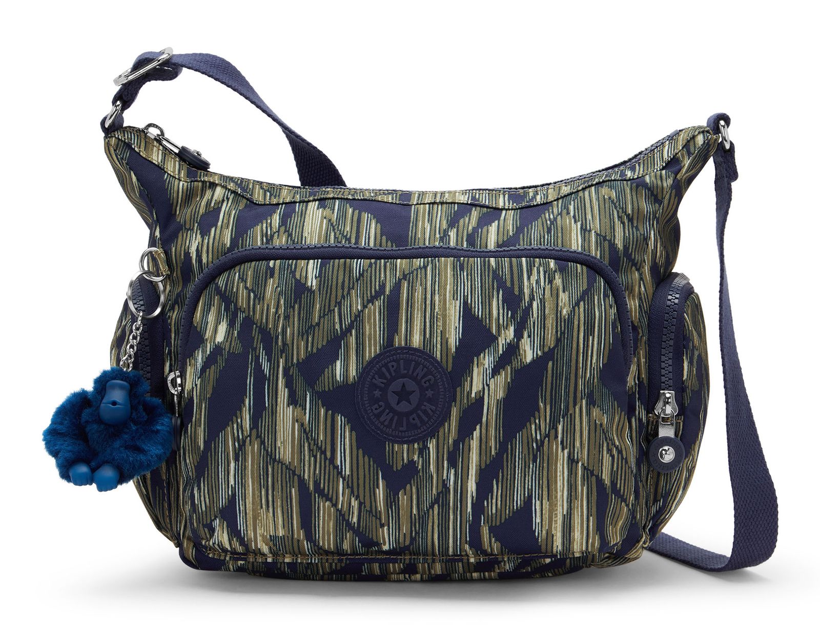 kipling Gabb Crossbody M Striped Grasses