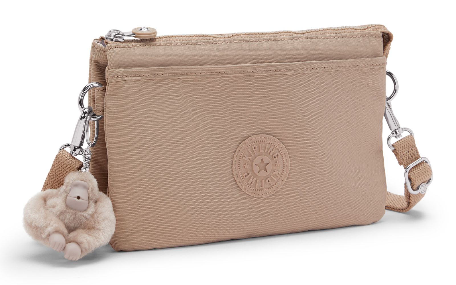kipling Riri Small Crossbody Tan Beige kipling Riri Small Crossbody Tan Beige