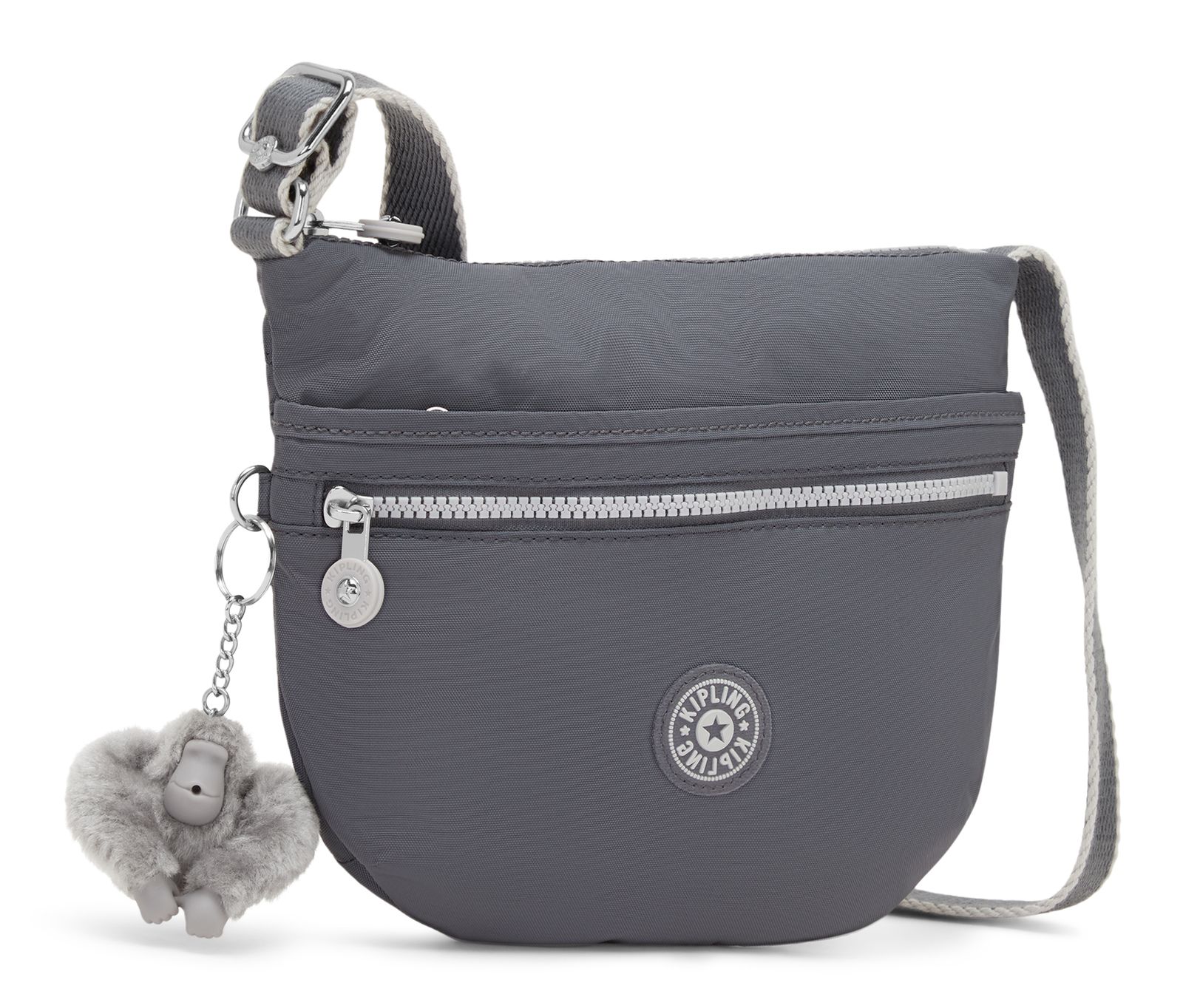 kipling Basic Eyes Wide Open Arto S Small Crossbody Moonlit Grey kipling Basic Eyes Wide Open Arto S Small Crossbody Moonlit Grey