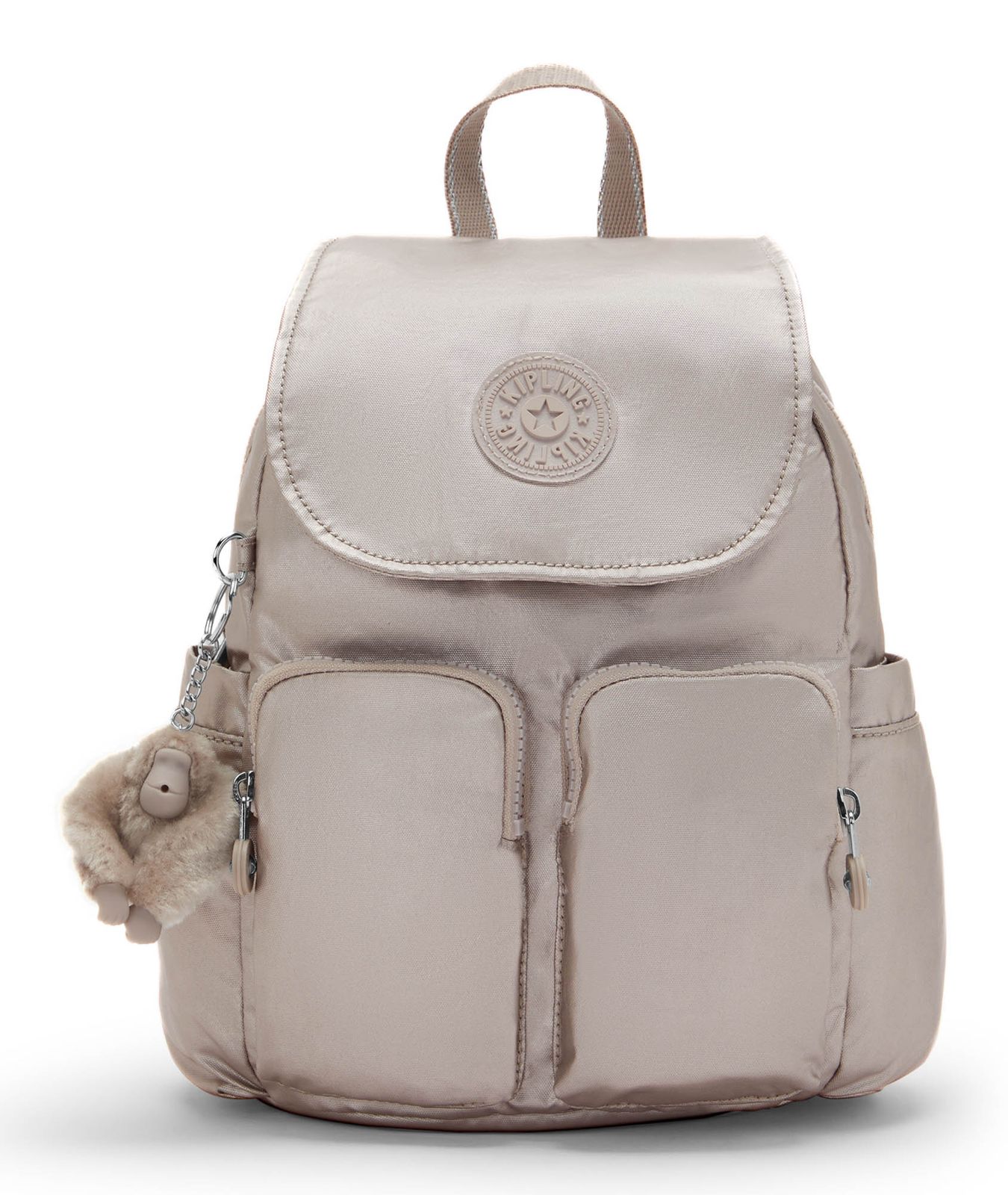 kipling Basic Plus City Pocket Mini Backpack Metallic Glow