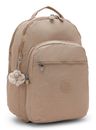 kipling Seoul Lap Large Backpack L Tan Beige